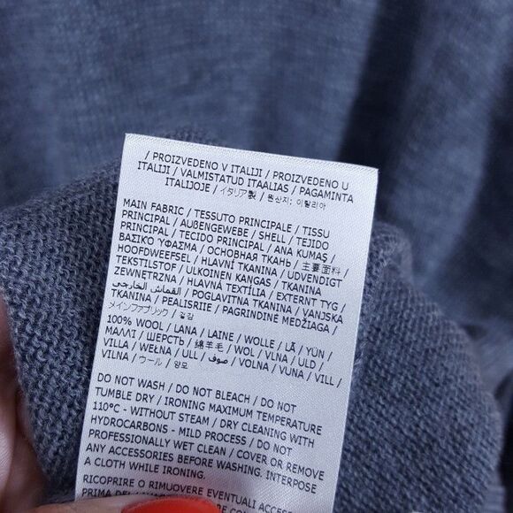 JIL SANDER Sweater Mens Size 54 Gray Pullover Crew Extrafine Virgen Wool $690 - Picture 8 of 11